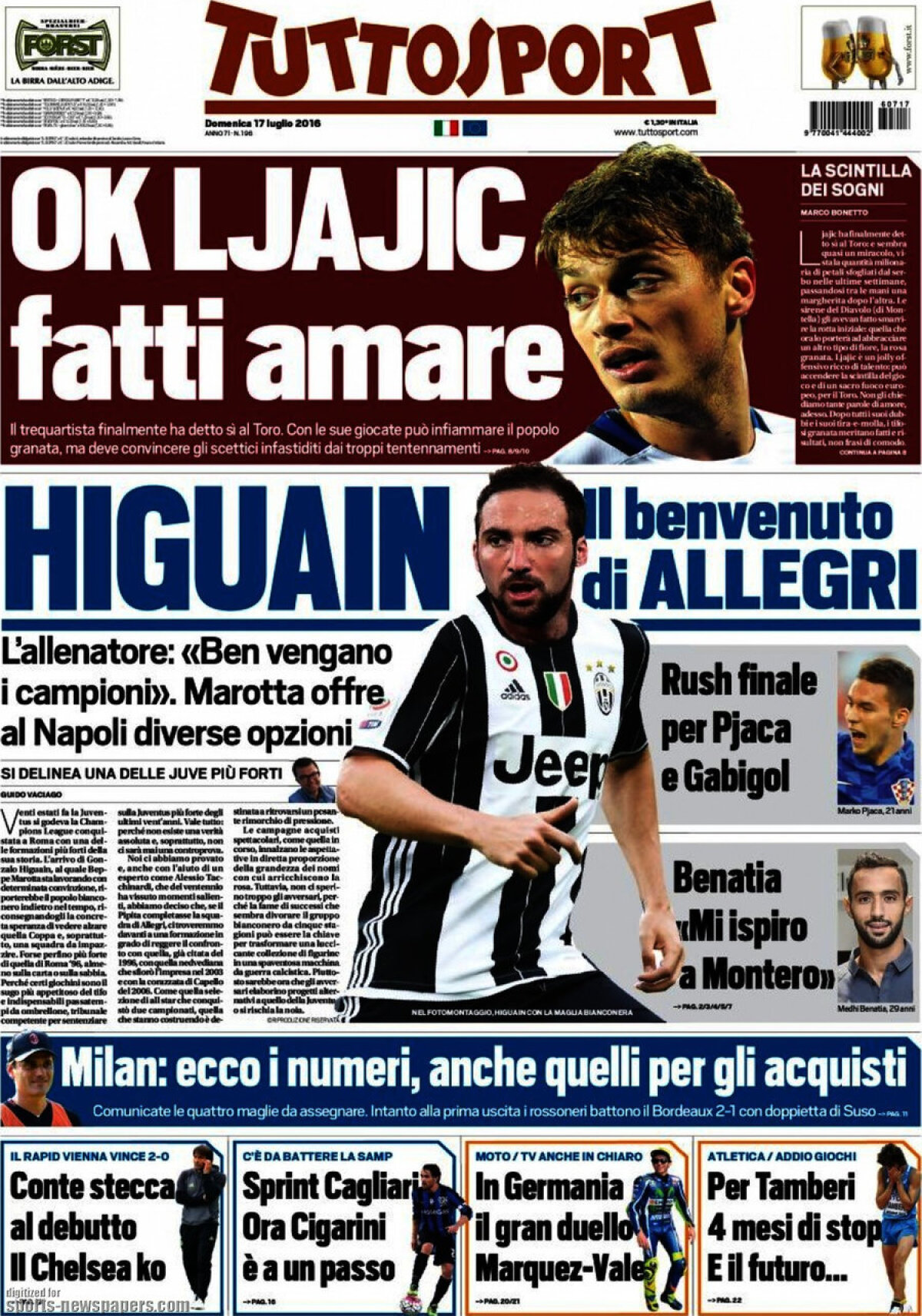 Ce scriu azi ziarele de sport din lume (17 iulie 2016)