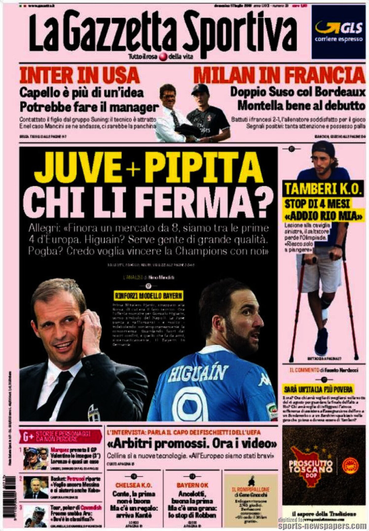 Ce scriu azi ziarele de sport din lume (17 iulie 2016)