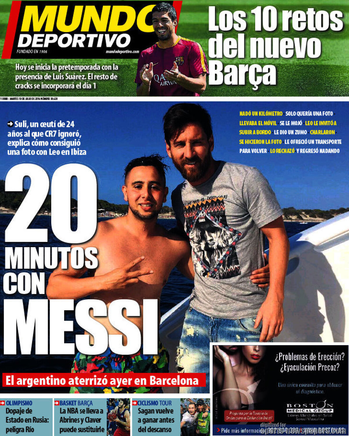 Ce scriu azi ziarele de sport din lume (19 iulie 2016)