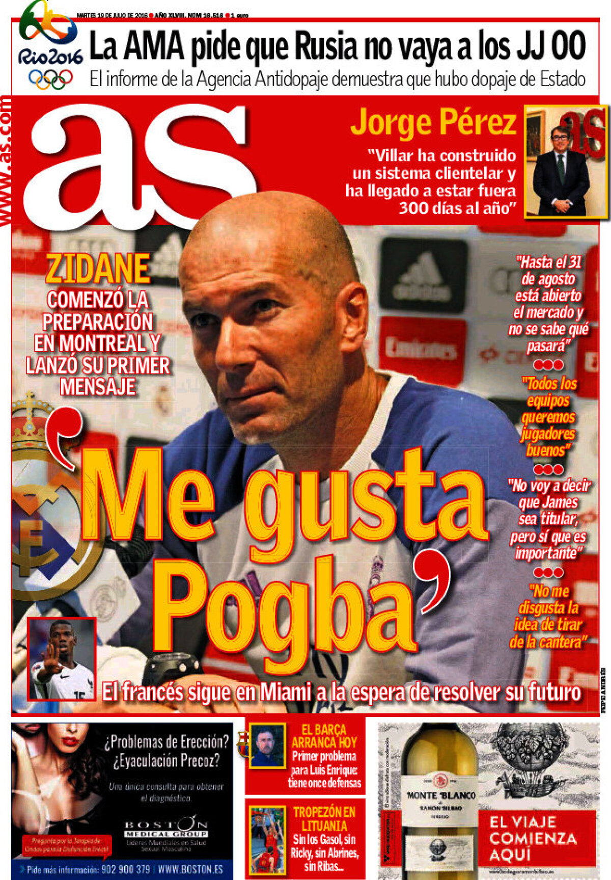 Ce scriu azi ziarele de sport din lume (19 iulie 2016)