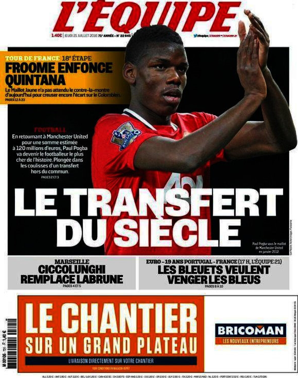 Ce scriu azi ziarele de sport din lume (21 iulie 2016)