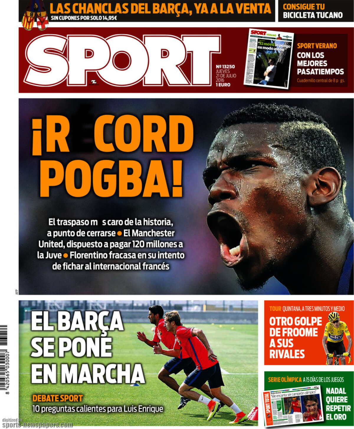 Ce scriu azi ziarele de sport din lume (21 iulie 2016)