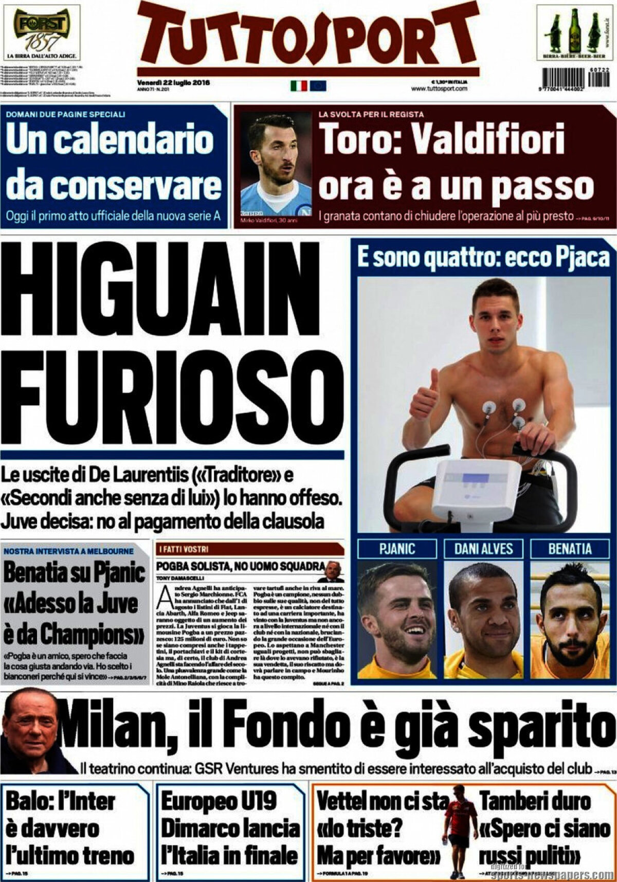 Ce scriu azi ziarele de sport din lume (22 iulie 2016)