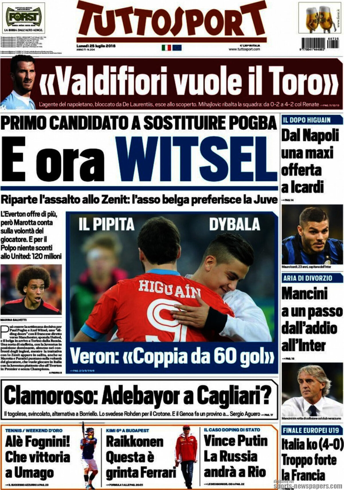 Ce scriu azi ziarele de sport din lume (25 iulie 2016)