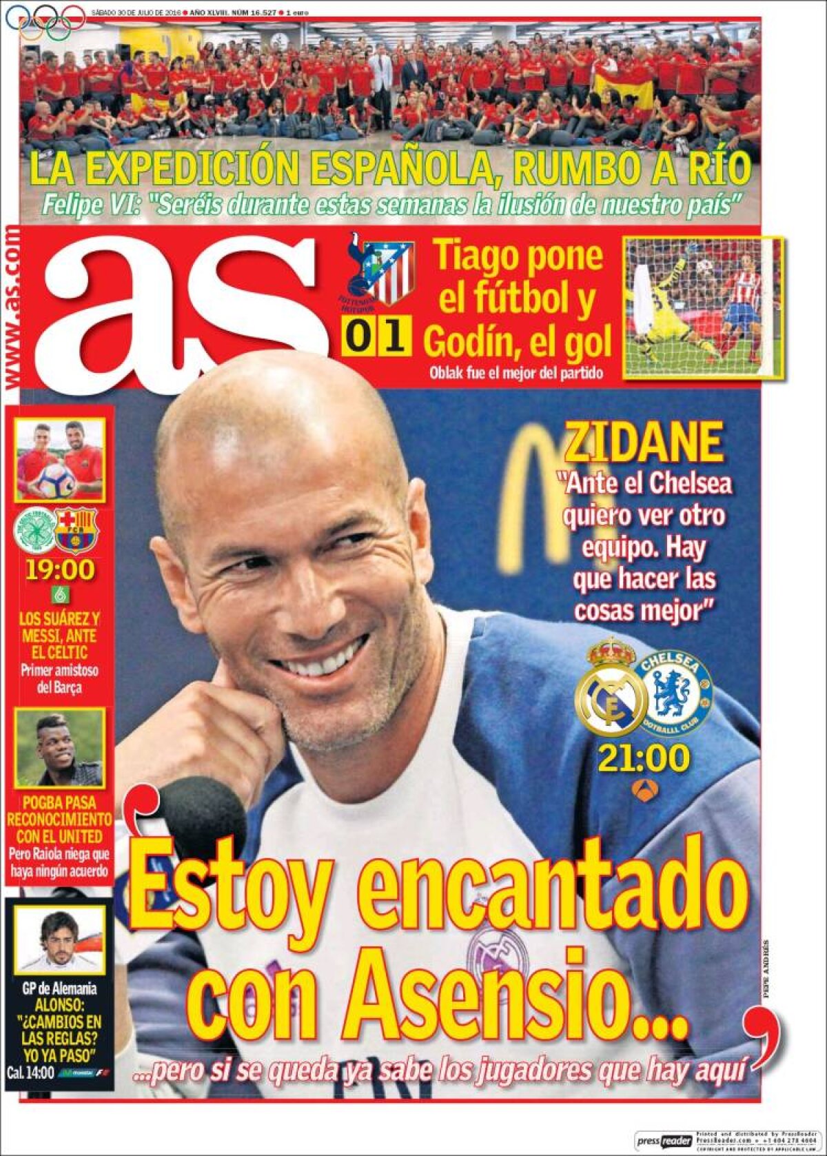 Ce scriu azi ziarele de sport din lume (30 iulie 2016)