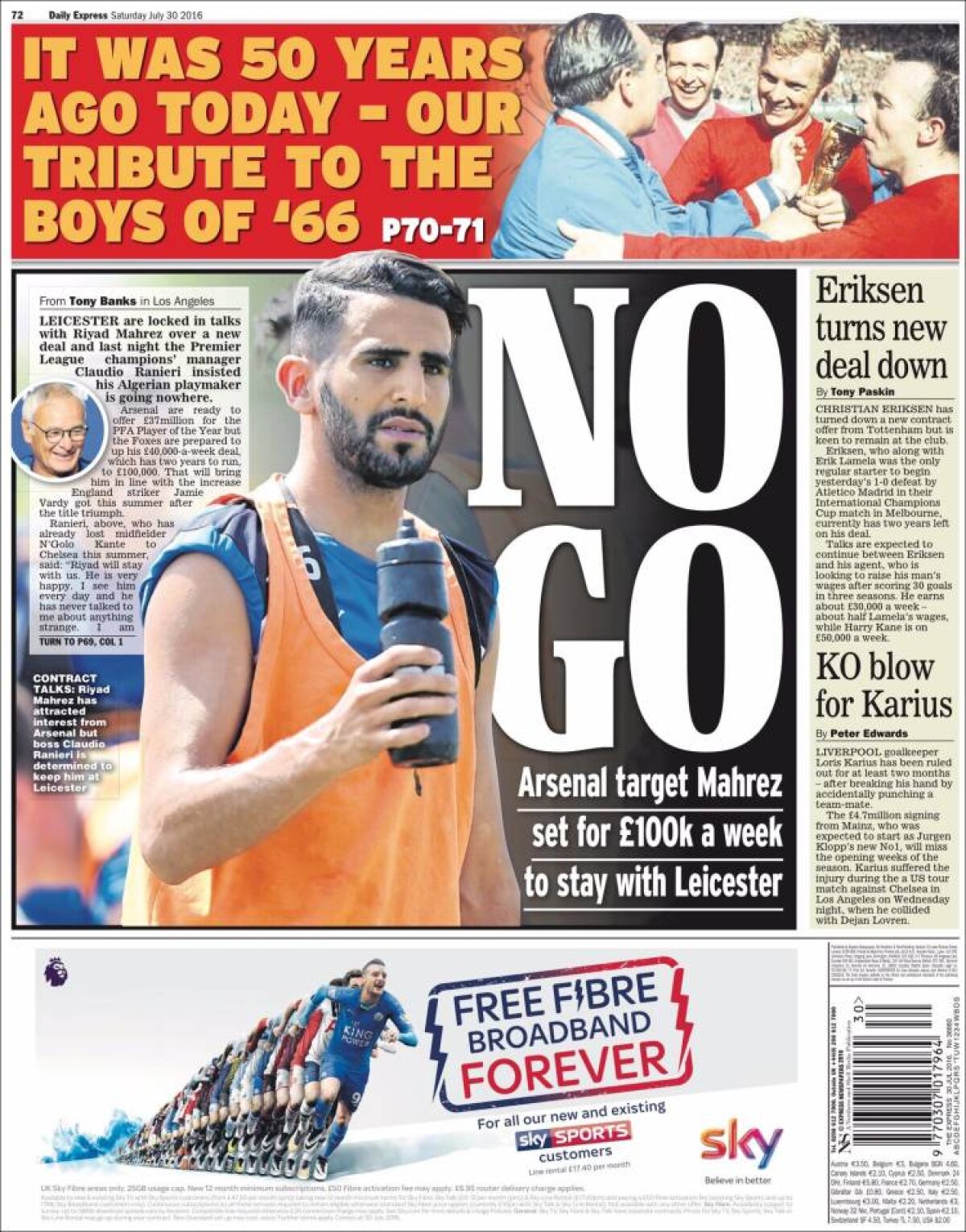 Ce scriu azi ziarele de sport din lume (30 iulie 2016)