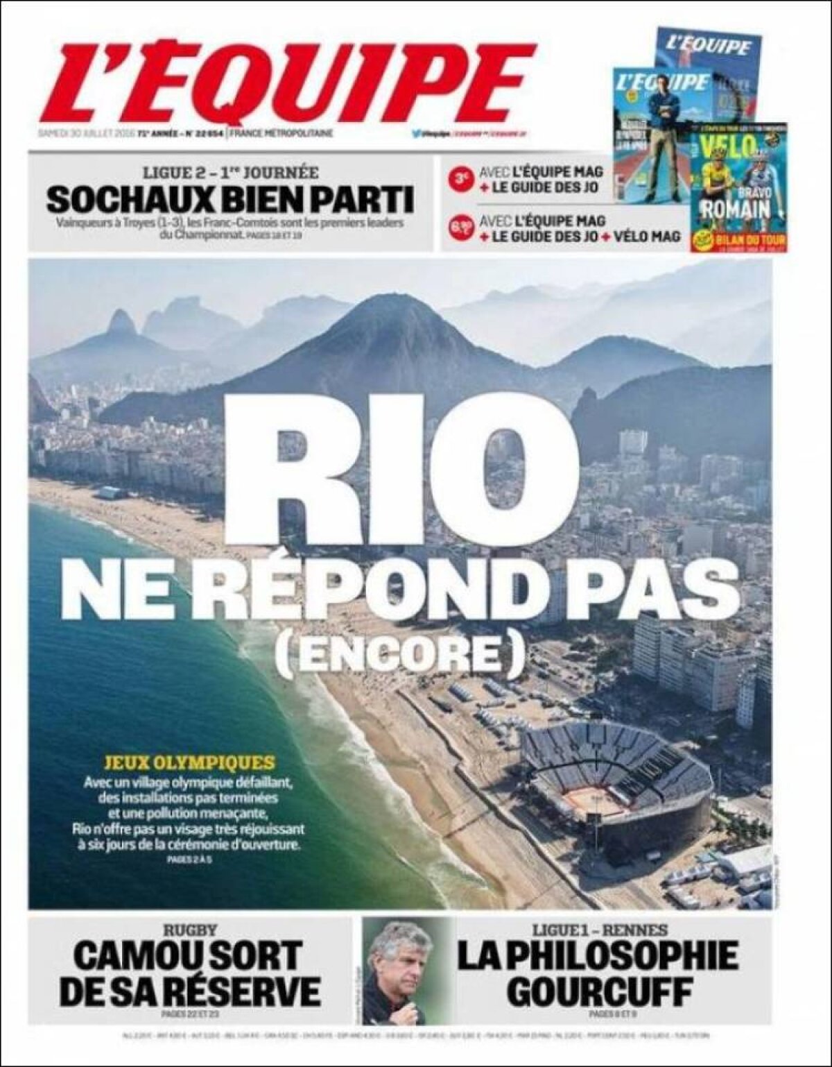 Ce scriu azi ziarele de sport din lume (30 iulie 2016)