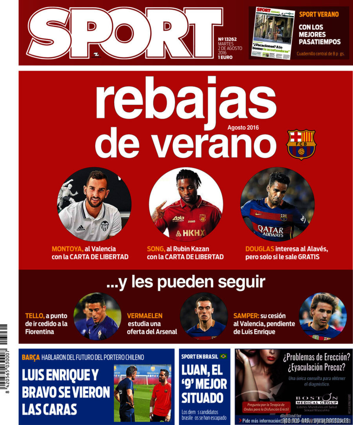 Ce scriu azi ziarele de sport din lume (2 august 2016)