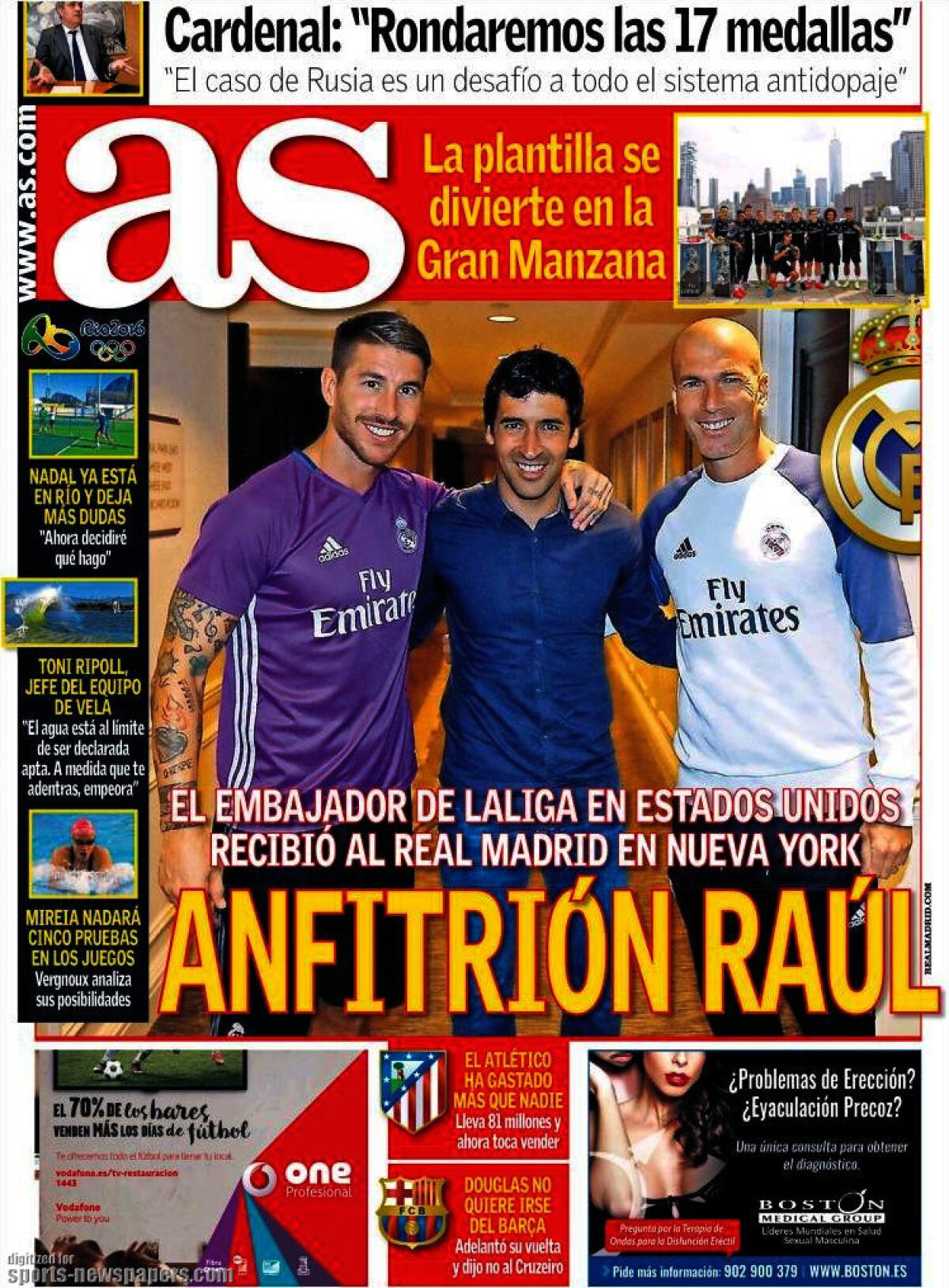 Ce scriu azi ziarele de sport din lume (2 august 2016)