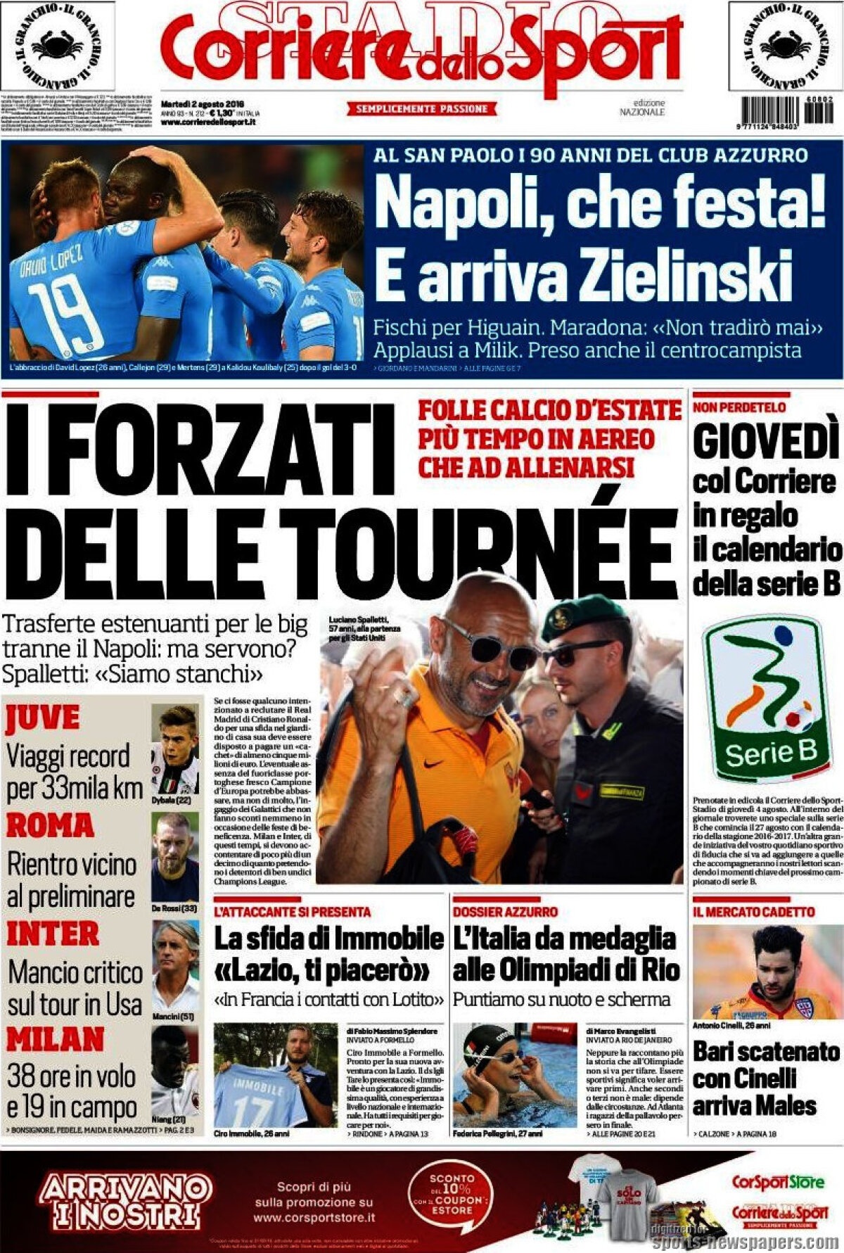 Ce scriu azi ziarele de sport din lume (2 august 2016)