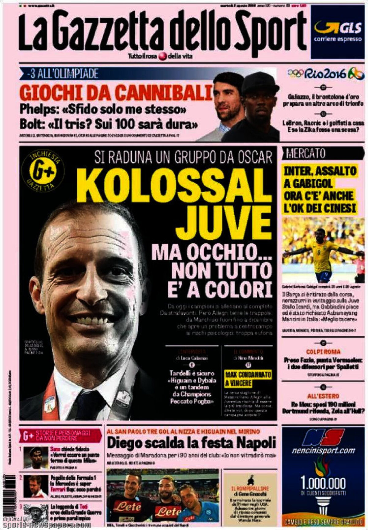 Ce scriu azi ziarele de sport din lume (2 august 2016)