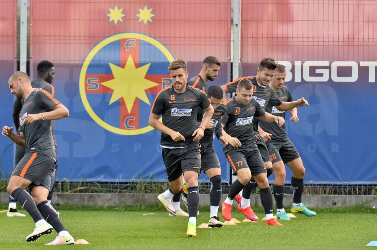 GALERIE FOTO Antrenamentul Stelei de dinaintea meciului cu Sparta Praga » Primele imagini cu noul transfer al roș-albaștrilor sub comanda lui Reghe