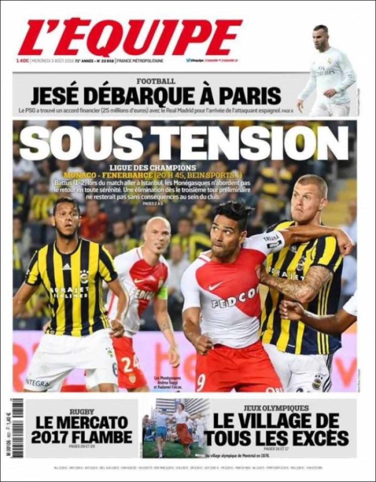 Ce scriu azi ziarele de sport din lume (3 august 2016)