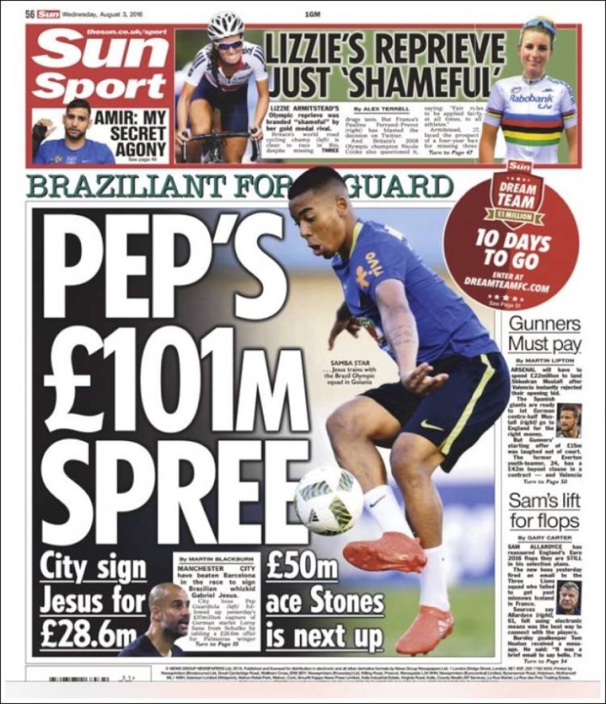 Ce scriu azi ziarele de sport din lume (3 august 2016)