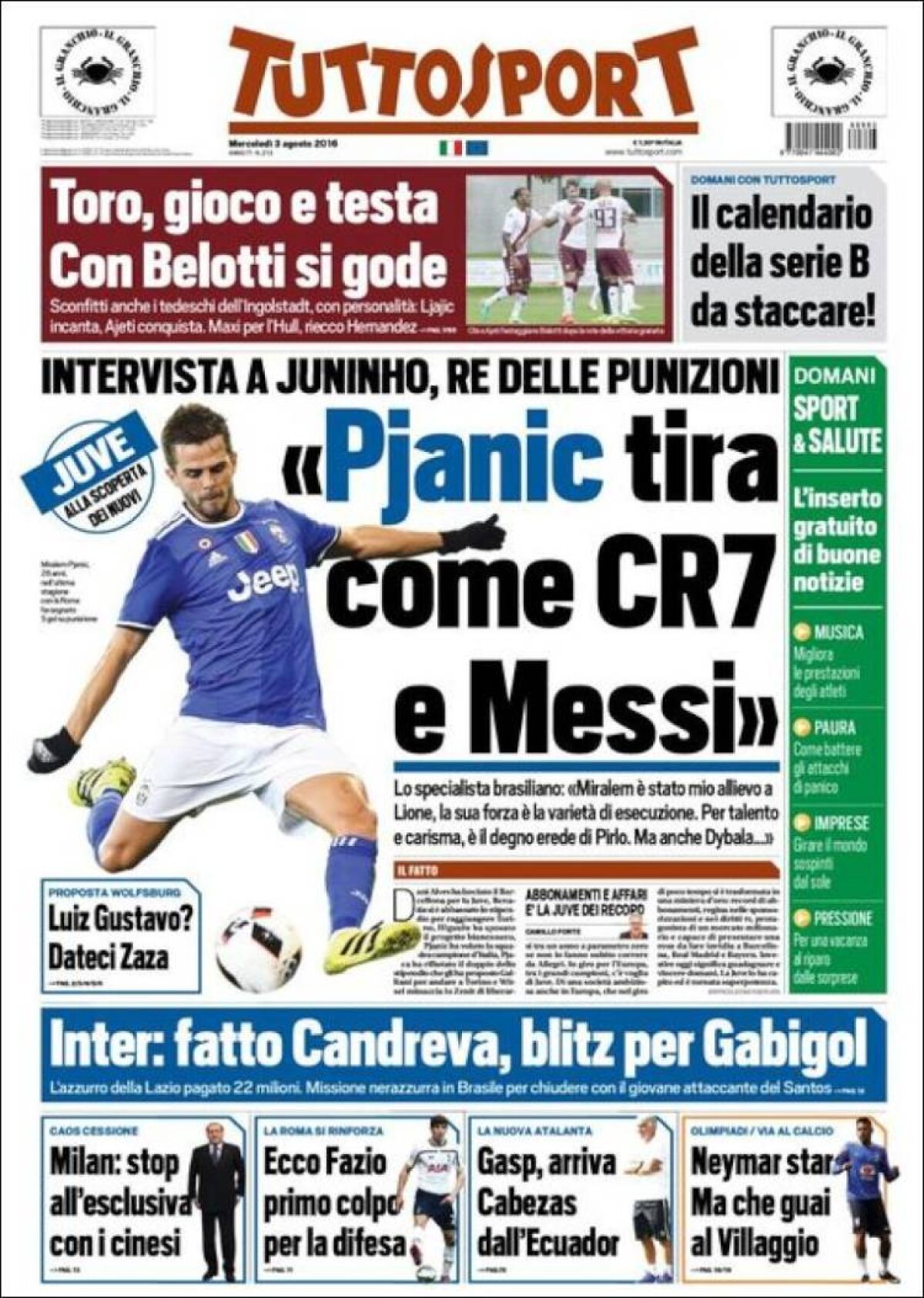 Ce scriu azi ziarele de sport din lume (3 august 2016)