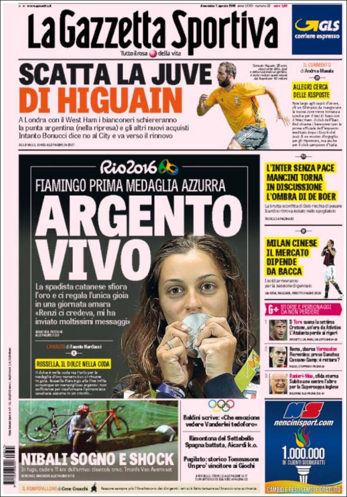 Ce scriu azi ziarele de sport din lume (7 august 2016)