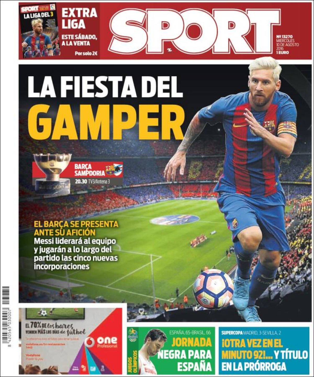 Ce scriu azi ziarele de sport din lume (10 august 2016)