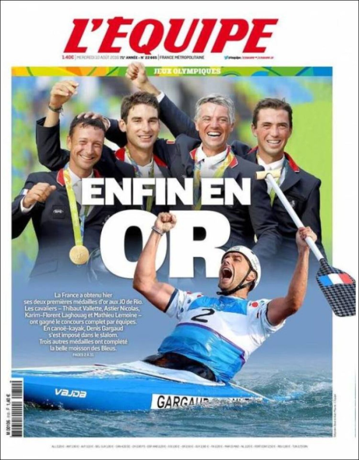 Ce scriu azi ziarele de sport din lume (10 august 2016)