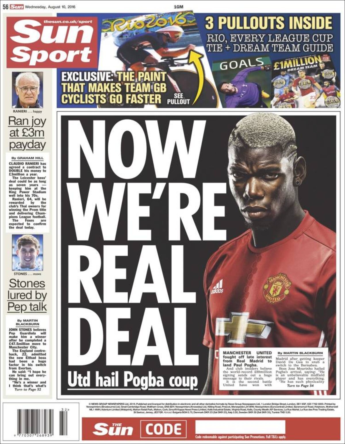 Ce scriu azi ziarele de sport din lume (10 august 2016)