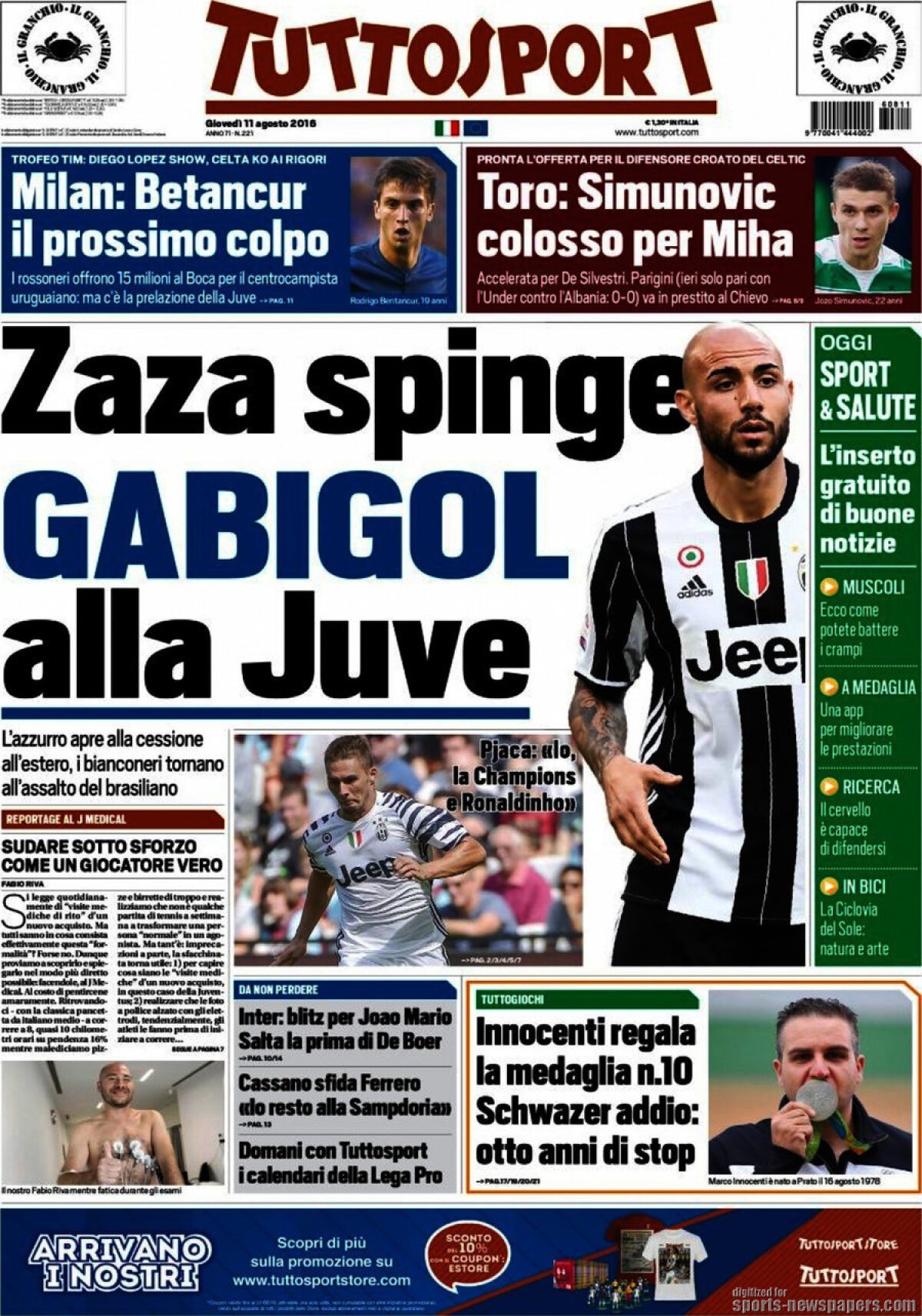 Ce scriu azi ziarele de sport din lume (11 august 2016)