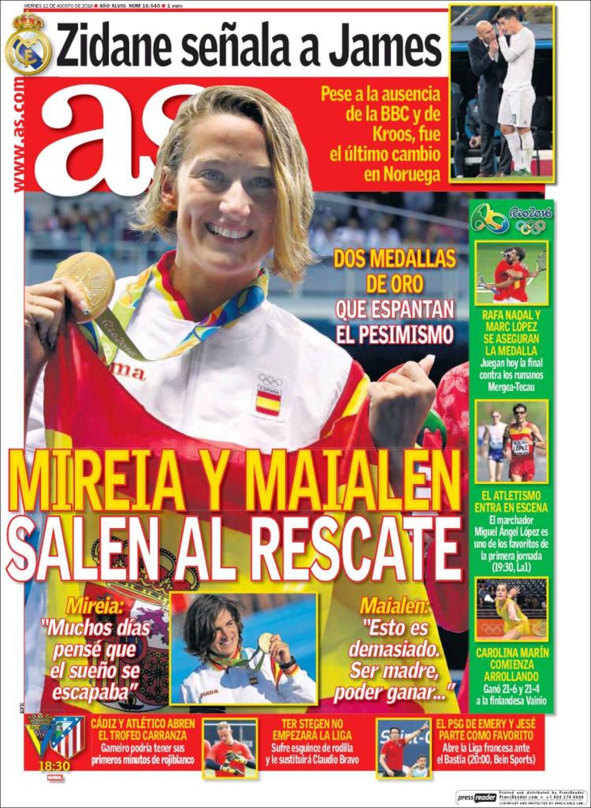 Ce scriu azi ziarele de sport din lume (12 august 2016)