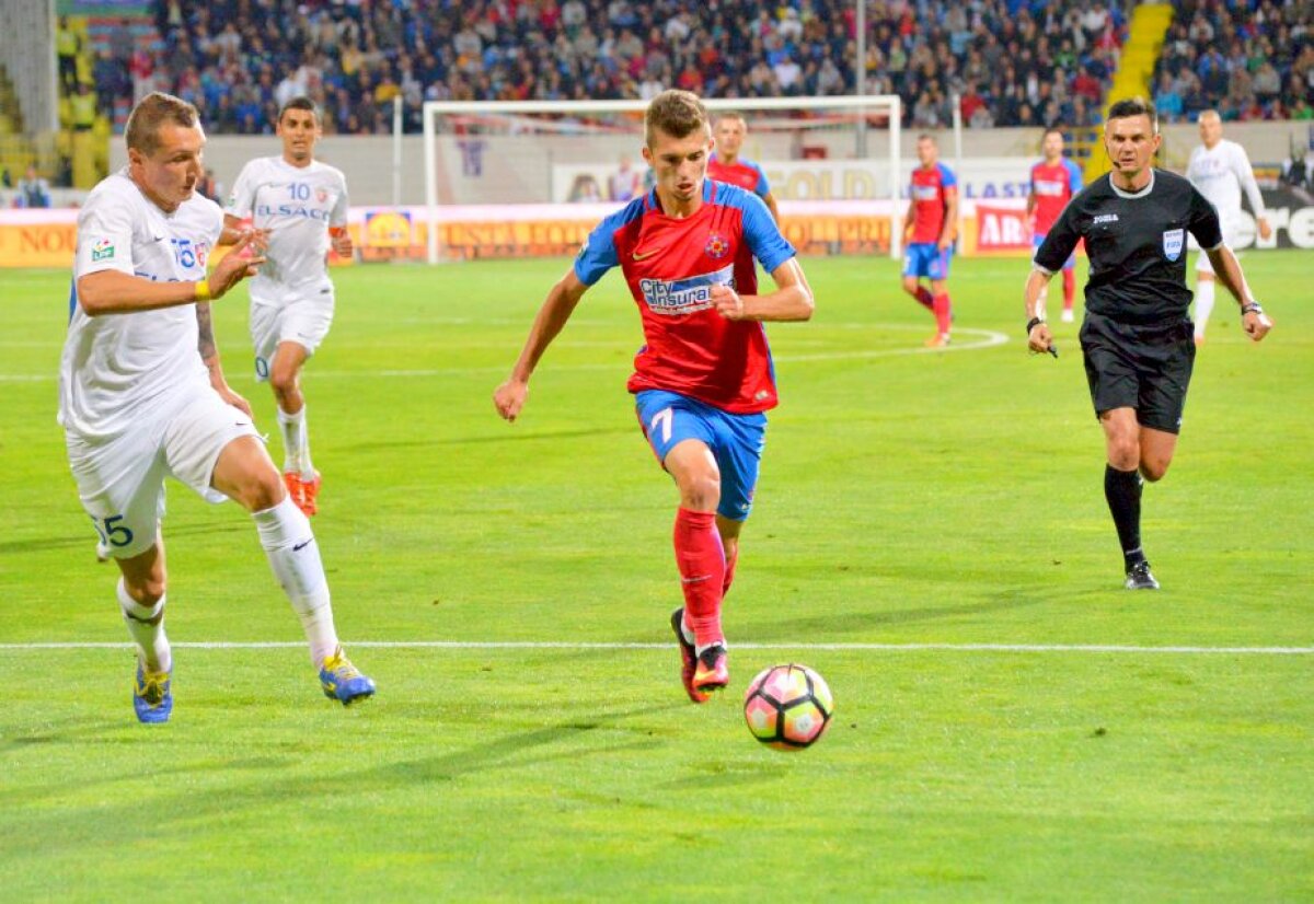 VIDEO+FOTO Steaua merge ceas în Liga 1! Florin Tănase marchează la debut și roș-albaștrii adună 9 puncte din tot atâtea posibile