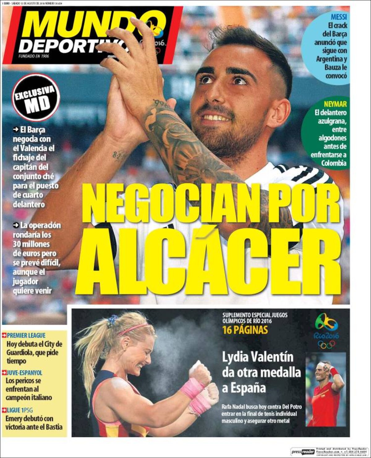 Ce scriu azi ziarele de sport din lume (13 august 2016)