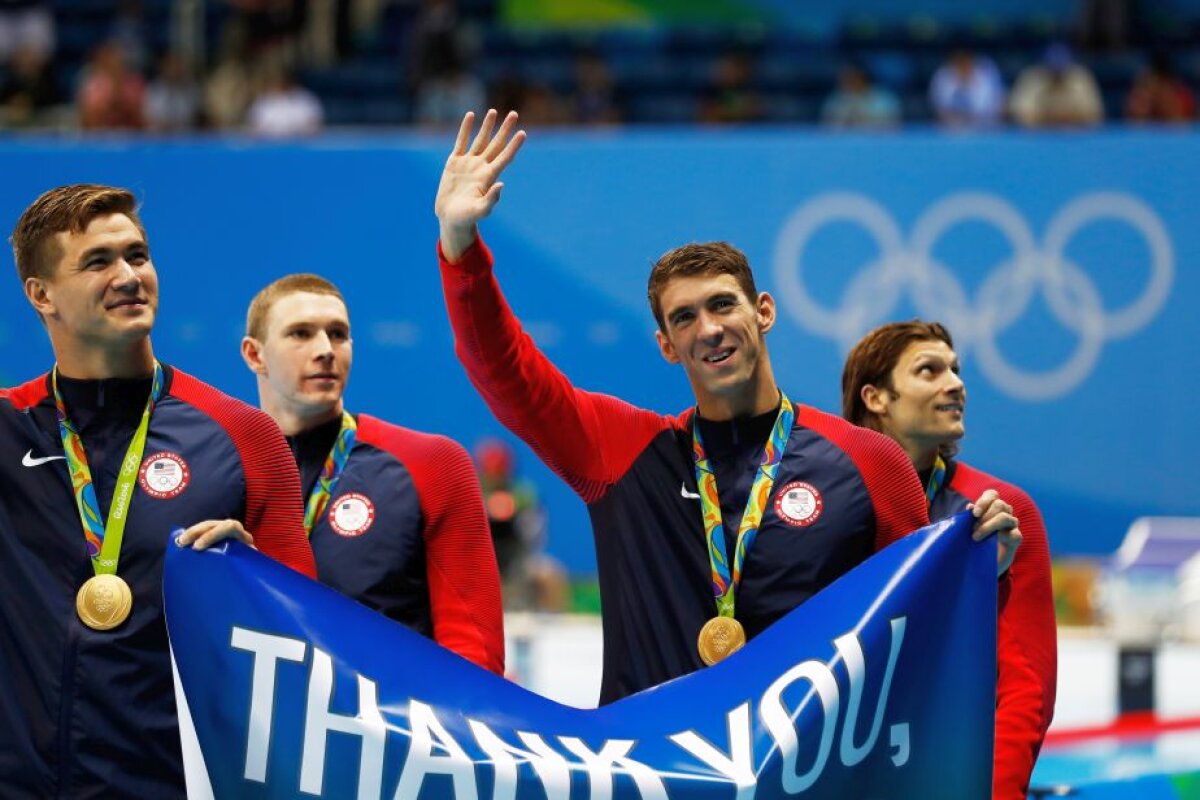 GALERIE FOTO Domnia s-a sfârșit! Ultimul aur pentru Phelps la ultima cursă din carieră la JO » Lacrimi la final