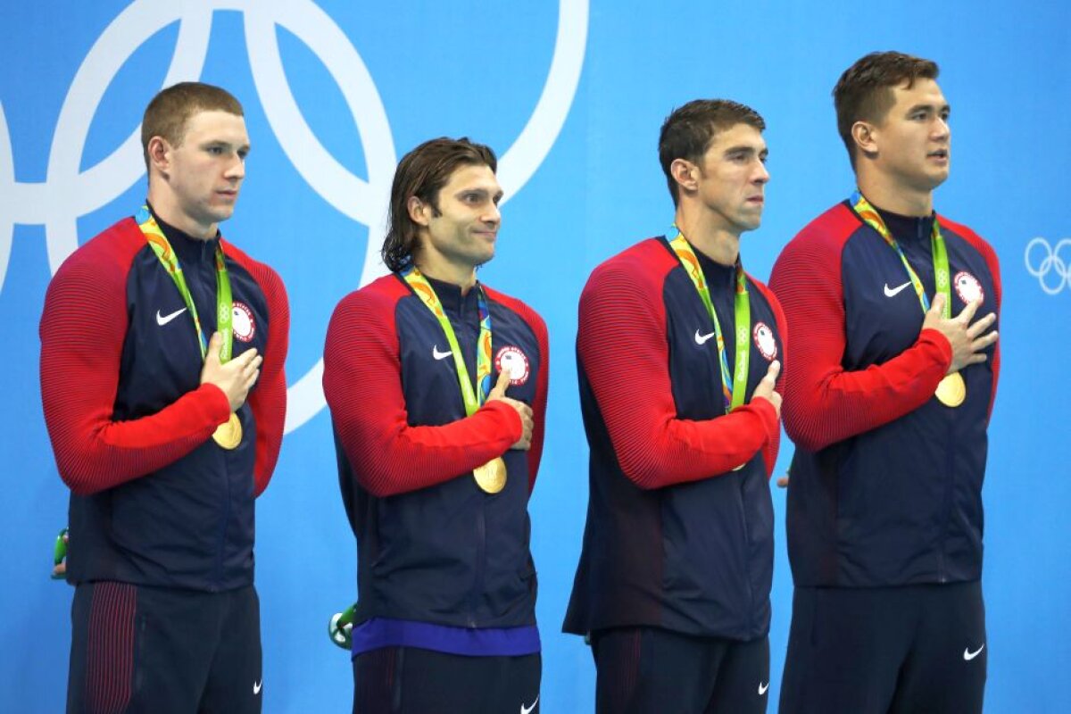 GALERIE FOTO Domnia s-a sfârșit! Ultimul aur pentru Phelps la ultima cursă din carieră la JO » Lacrimi la final