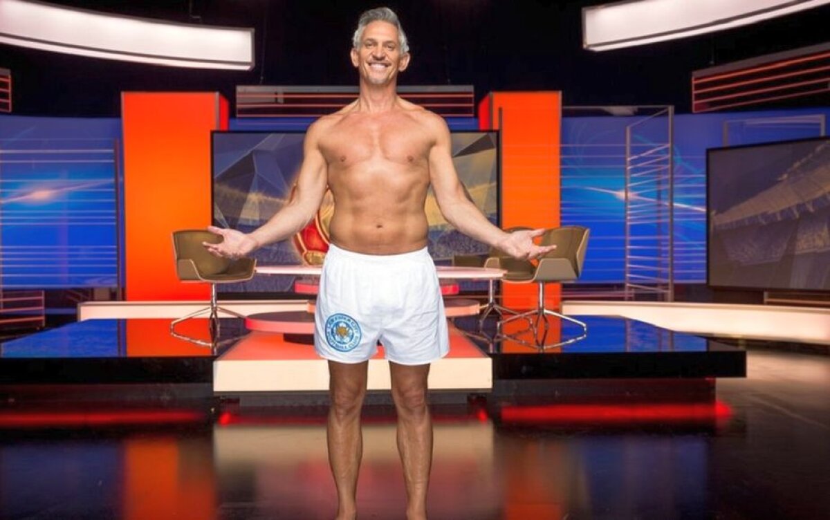 VIDEO + FOTO FABULOS! Lineker s-a ținut de cuvânt! » A apărut doar în chiloți pentru emisiunea de Premier League! De ce a făcut asta