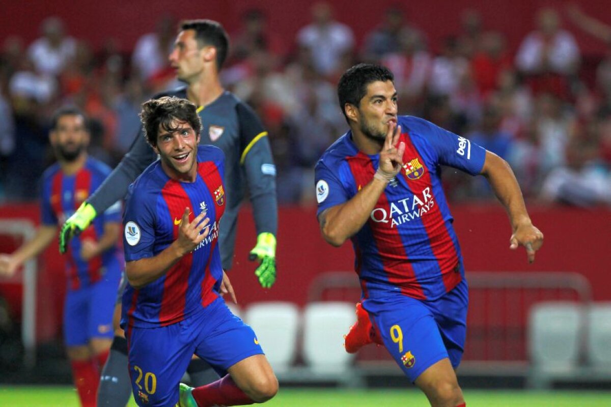 VIDEO+FOTO Barcelona a câștigat prima manșă a Supercupei Spaniei după ce a învins Sevilla, scor 2-0