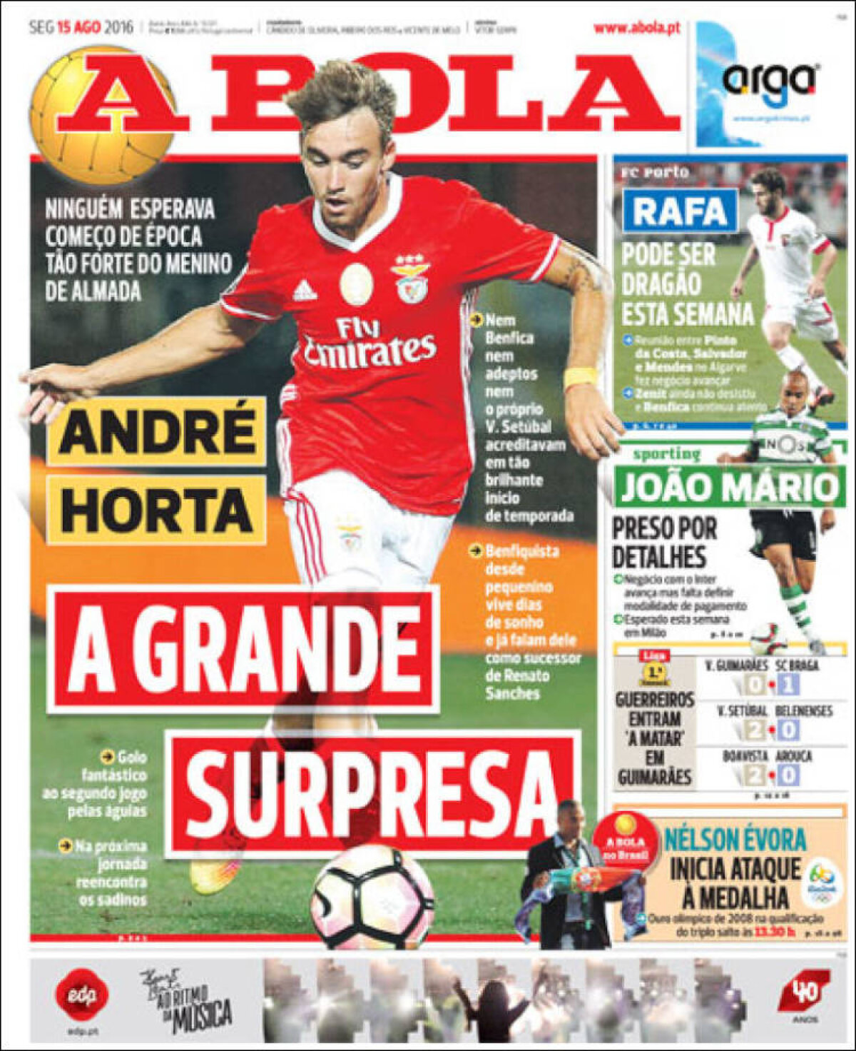 Ce scriu azi ziarele de sport din lume (15 august 2016)