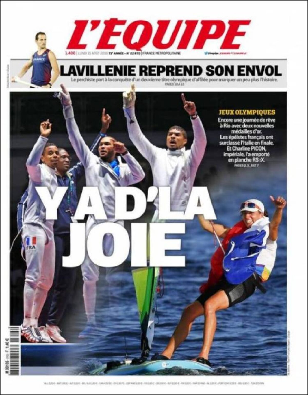 Ce scriu azi ziarele de sport din lume (15 august 2016)