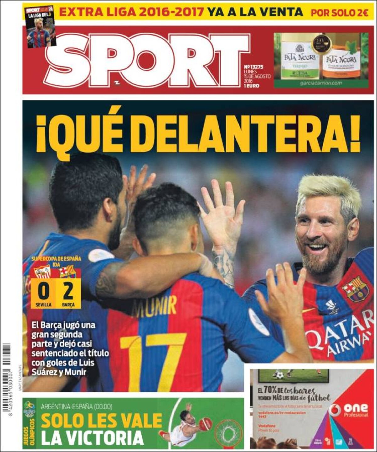 Ce scriu azi ziarele de sport din lume (15 august 2016)