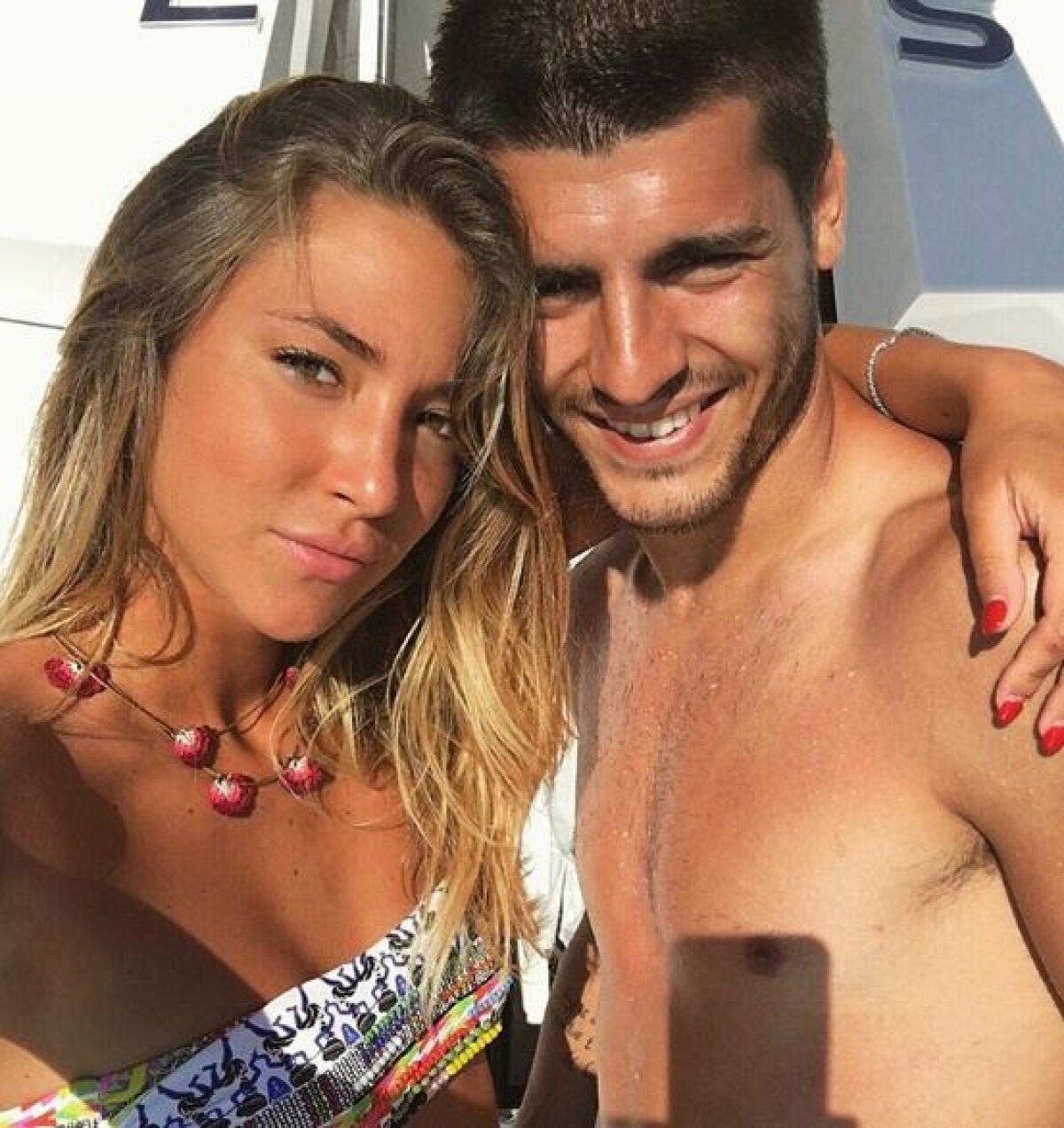 GALERIE FOTO Morata a izbucnit în plâns la prezentarea la Real Madrid » Spaniolul a fost însoțit de iubita italiancă, Alice, care a făcut furori