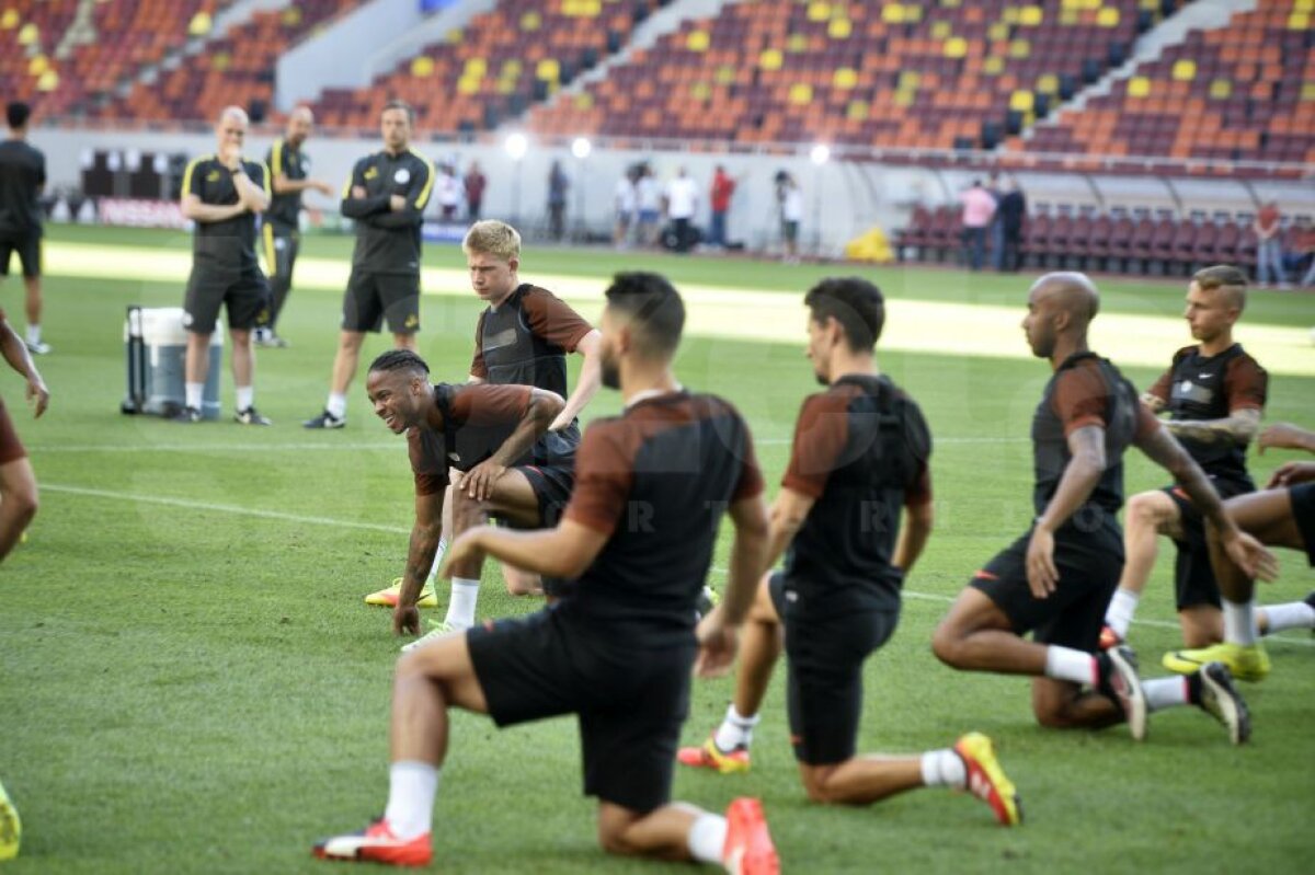GALERIE FOTO+VIDEO Aguero și compania s-au pregătit pe Arena Națională » Relaxare și voie bună la antrenamentul oficial al lui Manchester City