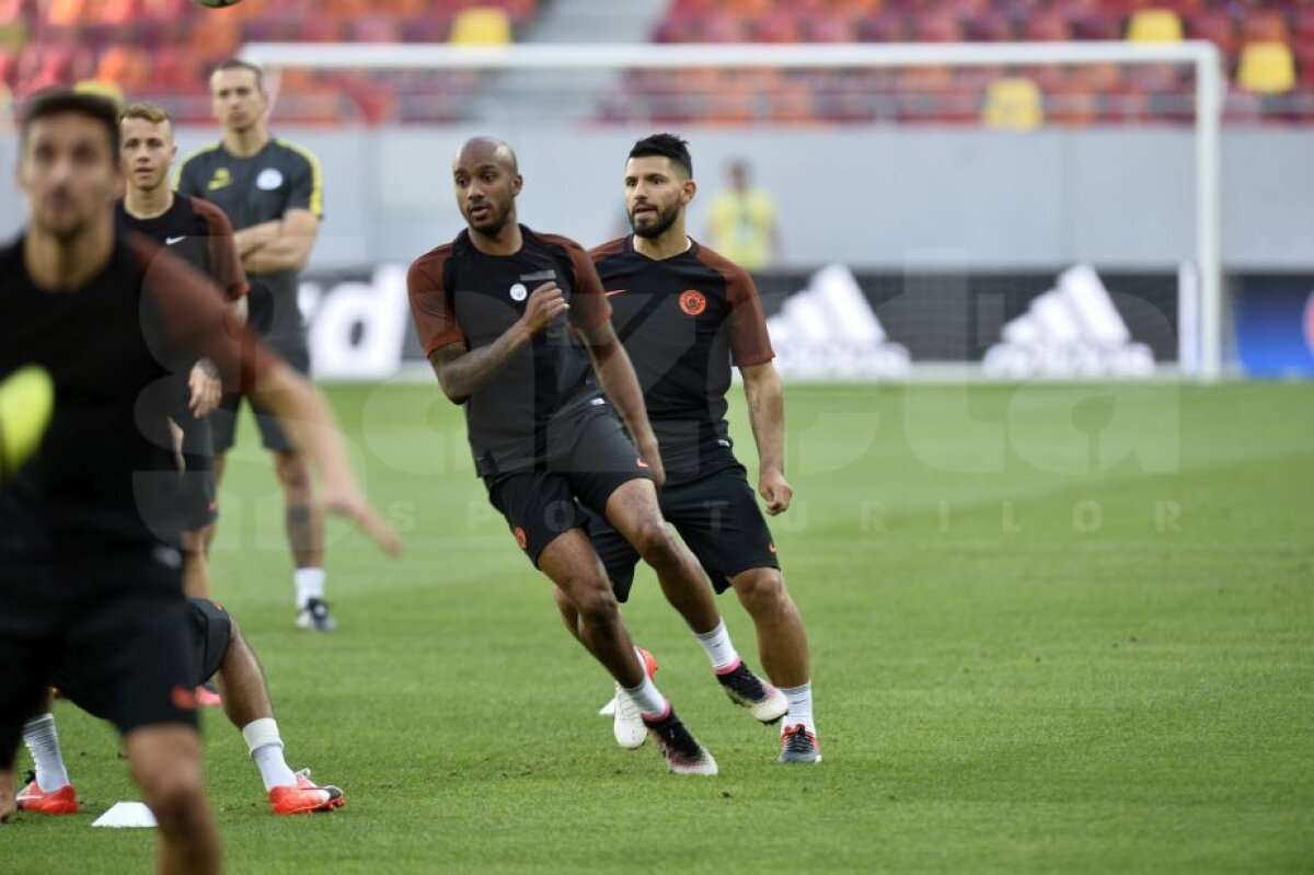 GALERIE FOTO+VIDEO Aguero și compania s-au pregătit pe Arena Națională » Relaxare și voie bună la antrenamentul oficial al lui Manchester City