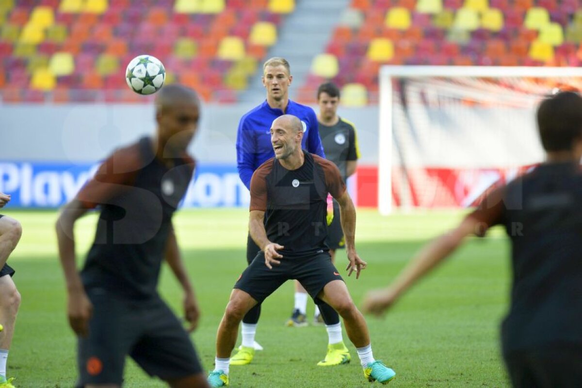 GALERIE FOTO+VIDEO Aguero și compania s-au pregătit pe Arena Națională » Relaxare și voie bună la antrenamentul oficial al lui Manchester City