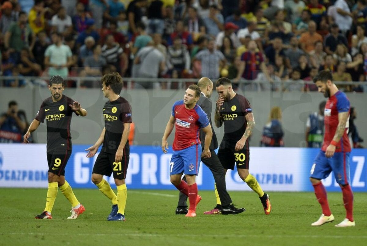 VIDEO + FOTO  » Steaua - Manchester City 0-5 » Guardiola i-a dat manita lui Reghe » Aguero a reușit un hat-trick