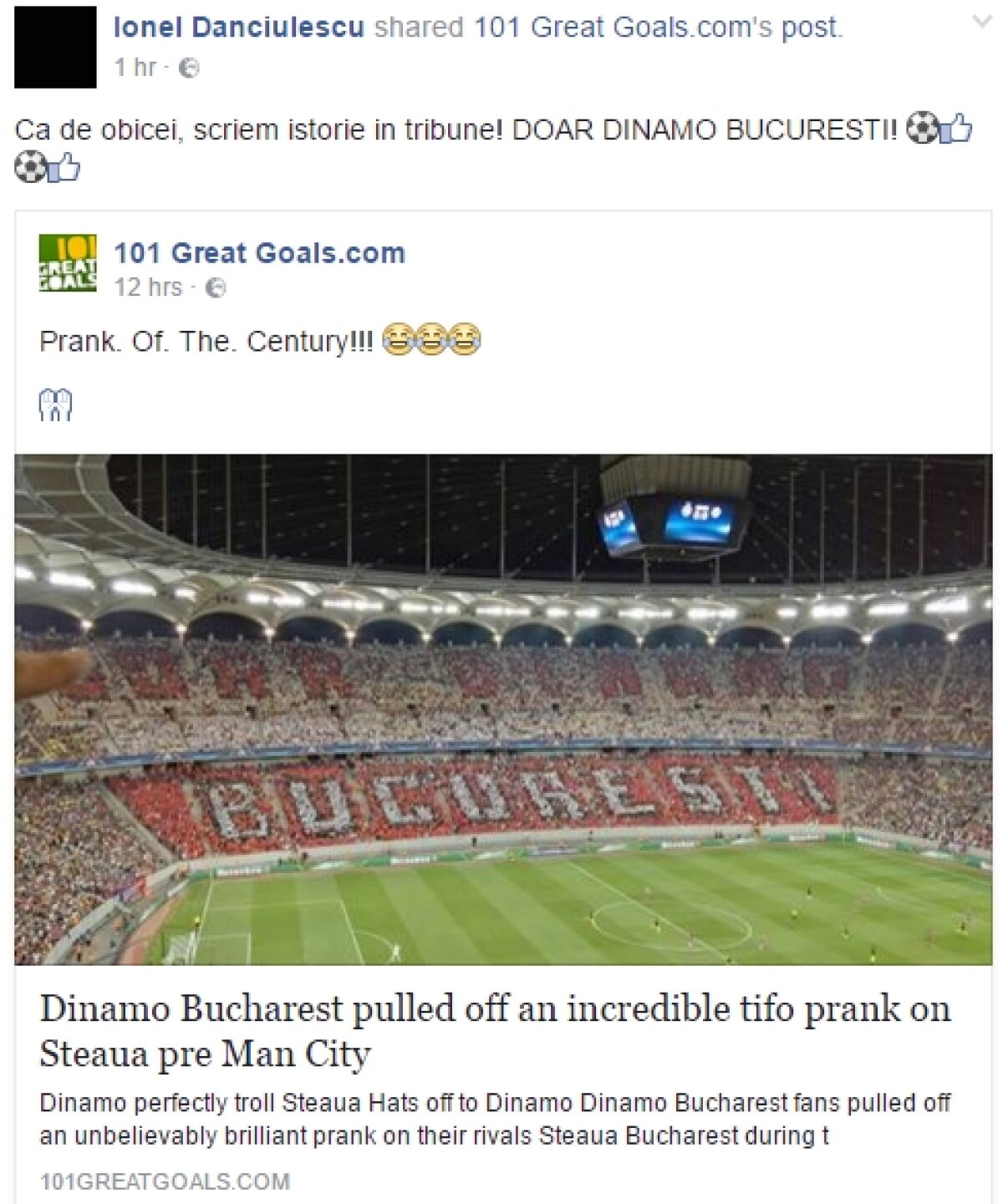 FOTO Reacțiile dinamoviștilor după coregrafia de la Steaua - City » Cum s-au amuzat jucătorii și oficialii după gestul fără precedent al suporterilor lor