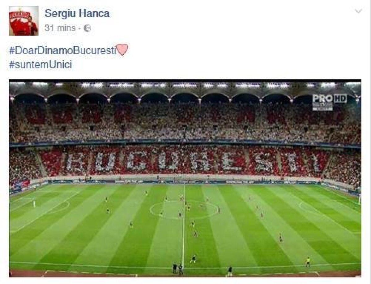 FOTO Reacțiile dinamoviștilor după coregrafia de la Steaua - City » Cum s-au amuzat jucătorii și oficialii după gestul fără precedent al suporterilor lor