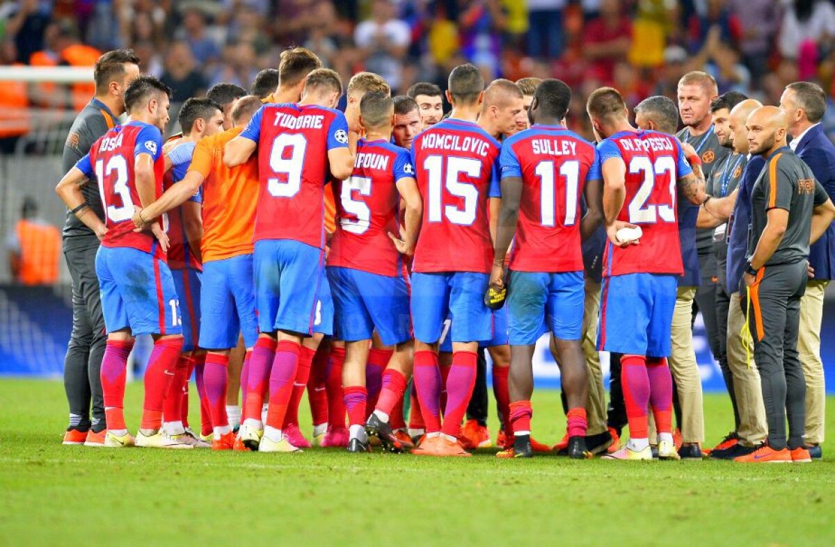 GALERIE FOTO Gesturile făcute de jucătorii Stelei, care nu s-au văzut la TV » Suporterii au reacționat imediat