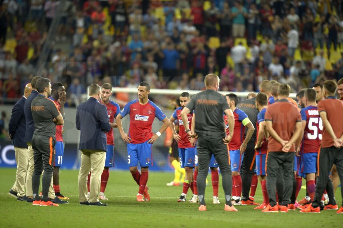 GALERIE FOTO Gesturile făcute de jucătorii Stelei, care nu s-au văzut la TV » Suporterii au reacționat imediat