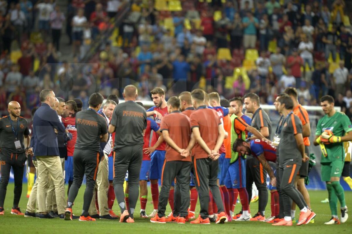 GALERIE FOTO Gesturile făcute de jucătorii Stelei, care nu s-au văzut la TV » Suporterii au reacționat imediat