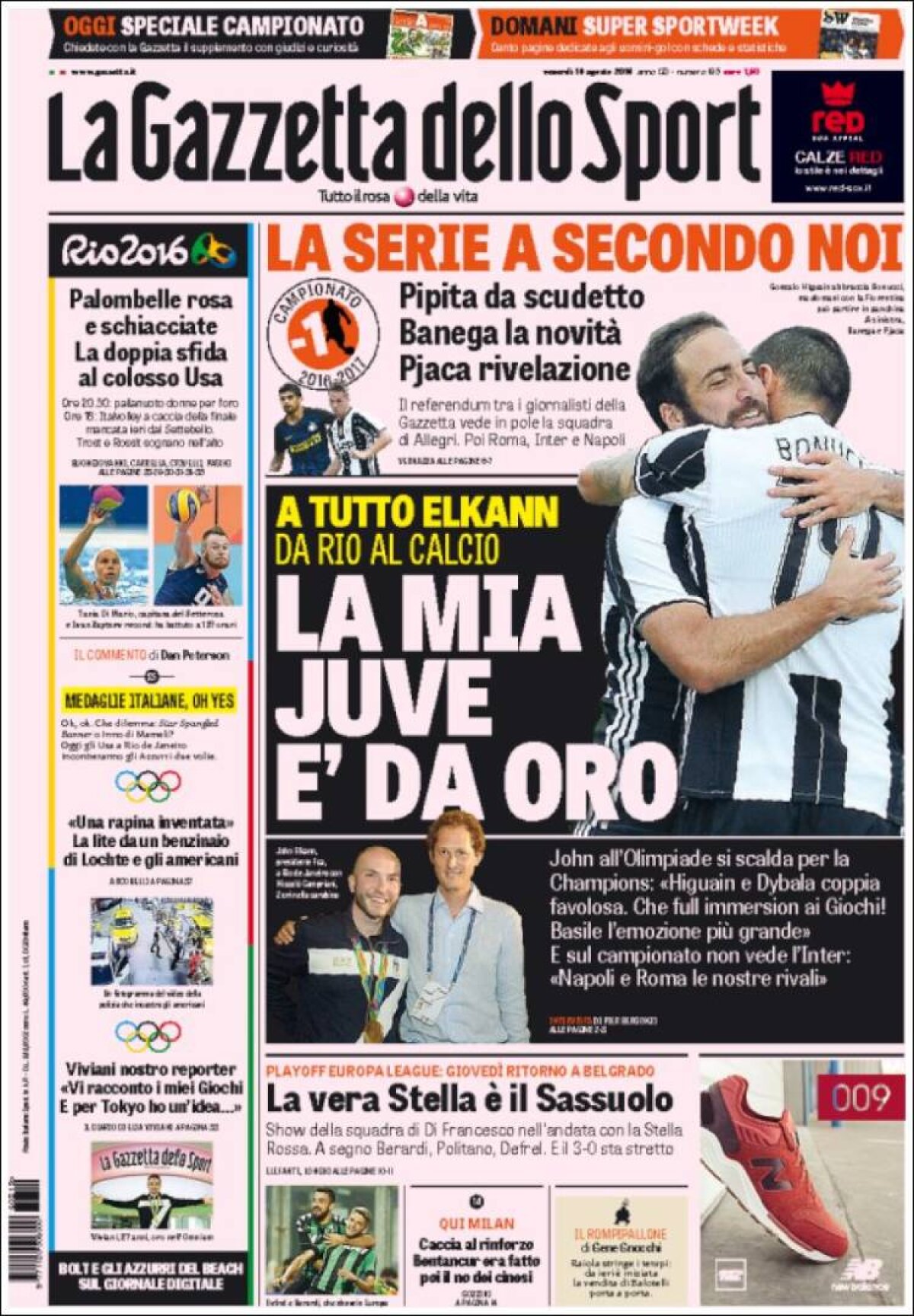 Ce scriu azi ziarele de sport din lume (19 august 2016)