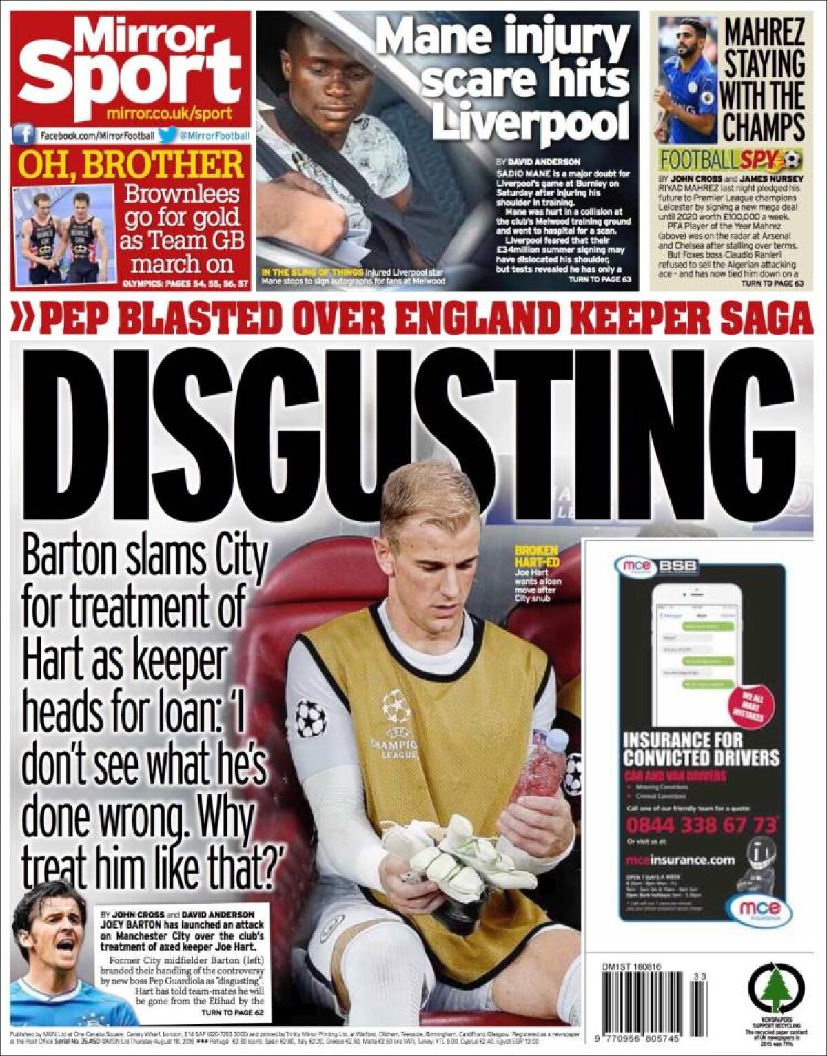 Ce scriu azi ziarele de sport din lume (19 august 2016)