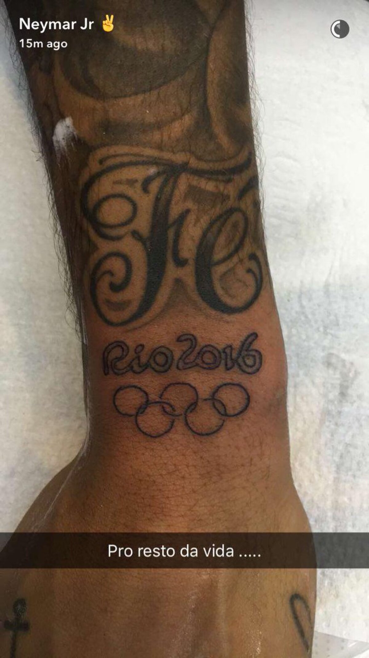 FOTO Primul lucru realizat de Neymar după ce a luat aurul cu Brazilia la JO » Și-a făcut un nou tatuaj :)