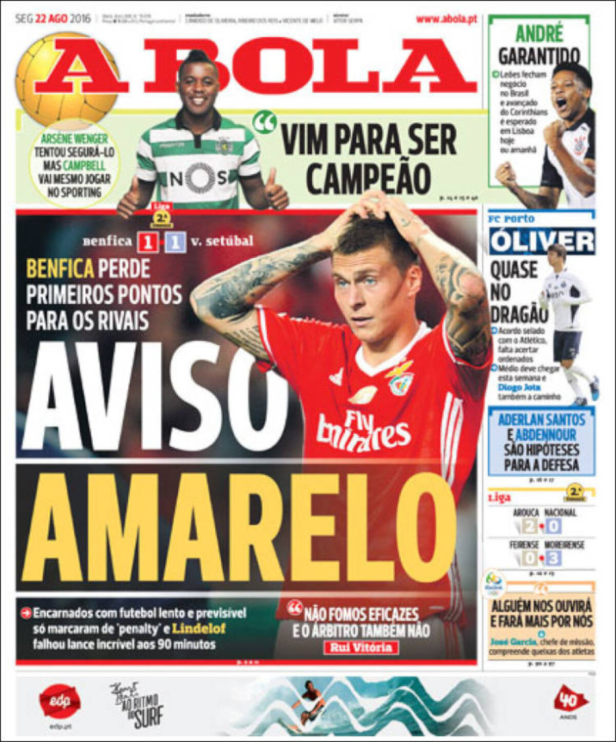 Ce scriu azi ziarele de sport din lume (22 august 2016)