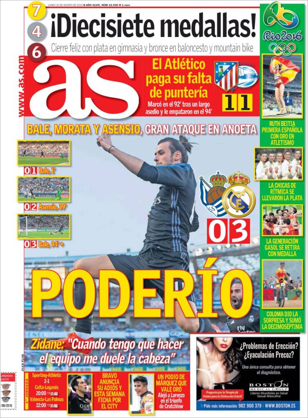 Ce scriu azi ziarele de sport din lume (22 august 2016)