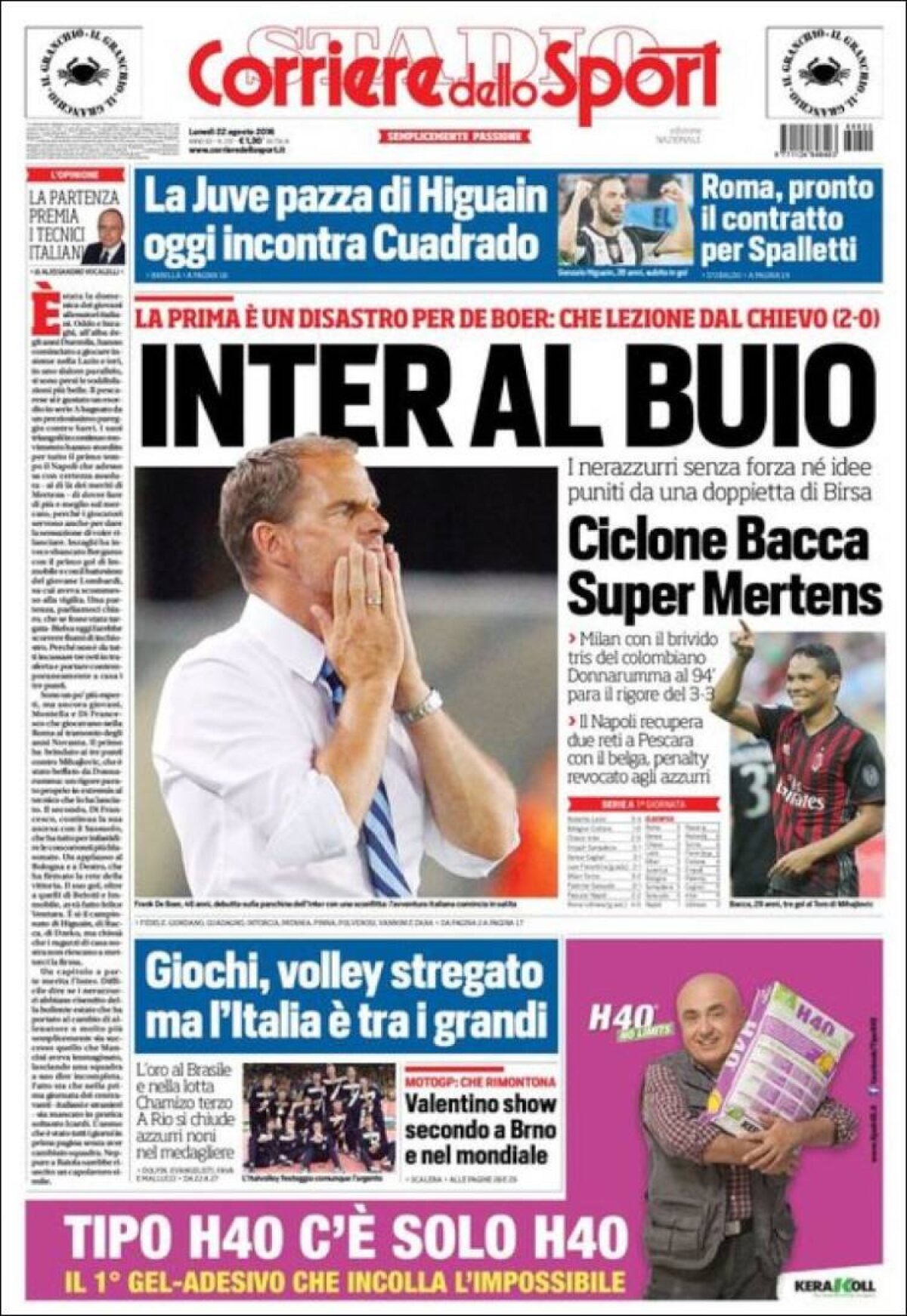 Ce scriu azi ziarele de sport din lume (22 august 2016)